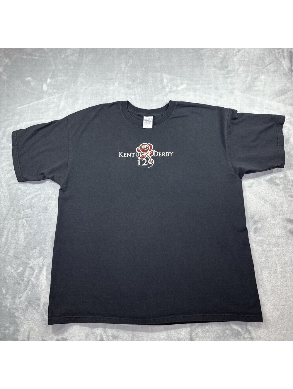 129th KENTUCKY DERBY Churchill Downs (XL) T-Shirt Embroidered Roses 2003 Vintage